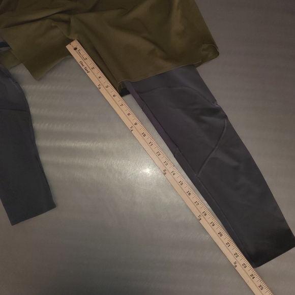 Lululemon Athletica Surge Tight Short Combo 2-in-1 Olive Gray Pocket Small - Picture 7 of 10